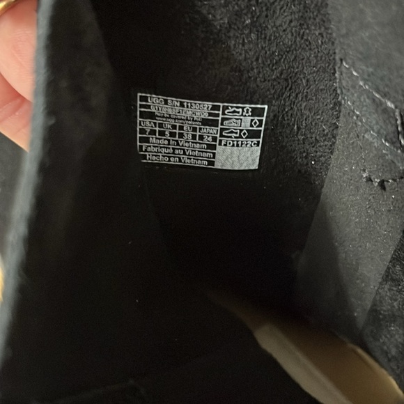 UGG Women's Josefene Black Suede Pull On Slouchy Ankle Boots 1130527 Size 7 38 - Picture 7 of 9